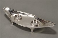 Edwardian Adjustable Sterling Silver Inkstand,