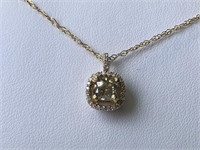 $9500. 10/14kt. Diamond (1.05ct) Necklace