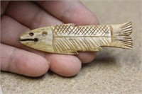 Carved Bone Fish Pendant