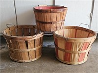 (3) Apple Pickin' Baskets
