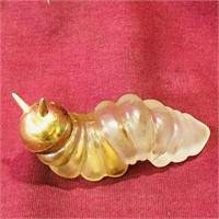 Small Glass Caterpillar Perfume Bottle (Vintage)
