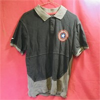 Captain America Button-Up T-Shirt (Size Small)