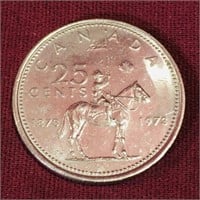 1973 Canadian RCMP 25 Cent Coin