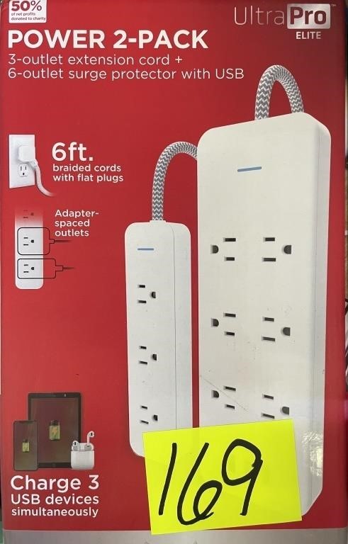 3-outlet extension cord & surge protector