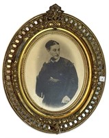 19thC Antique Victorian Framed Lady Portrait