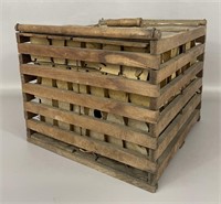 Vintage Farmhouse Wooden Egg Crate