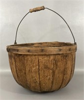 Vintage Bent Wood Gathering Basket