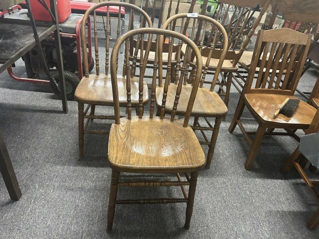 Three Vintage Table Chairs