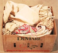Box Lot of Assorted Vintage Linens