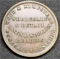 1800s Newcastle Wood & Kimpsters Trade Token