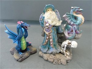 Wizard and Dragon Figurine
