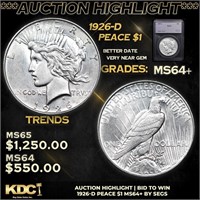 ***Auction Highlight*** 1926-d Peace Dollar $1 Gra