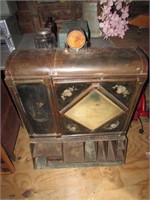 old vintage chuckwagon feeder w/clock on top