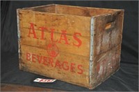 Atlas wooden beverage crate, 17" x 12" x 12"