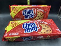 2 family size chips ahoy chewy cookies