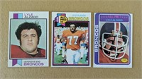 3 Lyle Alzado Topps Cards 1973 1978 1979