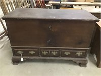 Old Wood Chest with Drawers