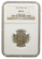 NGC MS-66 1913 Type I Buffalo Nickel