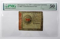 1779 CONTINENTAL CURRENCY PMG 50
