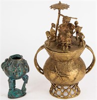 Antique Ashanti Witch Doctors Bronze Medicine Pots