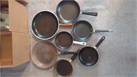 Lot of non-stick frying pans