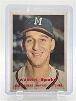 1957 Warren Spahn Topps Baseball Card