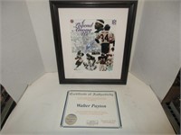 Walter Payton Autographed Picture w/COA