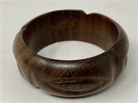 Vintage Carved Wood Bracelet