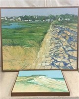 2 Framed Paintings On Canvas Z13B