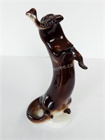 OTTER WITH FISH PORCELAIN FIGURE