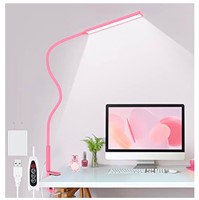 ($55) yotutun LED Pink Table Lamp with Clamp