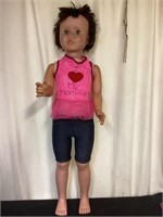 G) vintage 1970s walking doll she stands