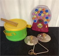 G) vintage, toy drum with VTEC gumball phonics