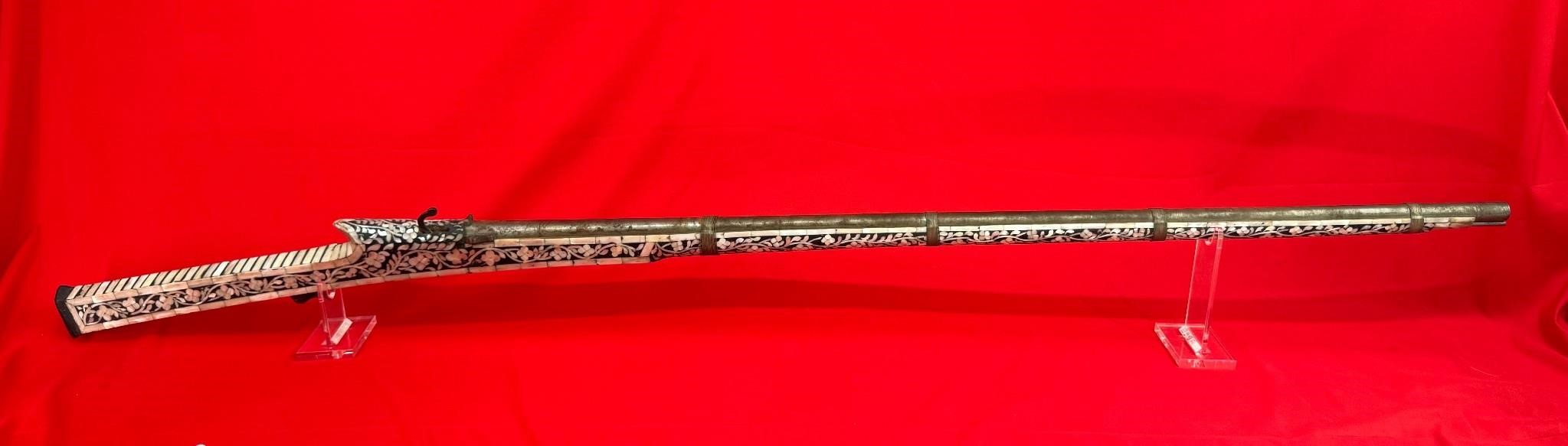 Antique Turkish Matchlock Musket  Mother of Pearl
