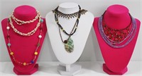 7pc Hand Beaded Necklaces