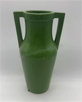 Vintage Red Wing Stoneware Green Greek Style Vase