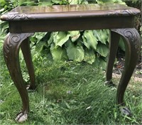 OAK COUNTRY FRENCH HAND CARVED SIDE TABLE