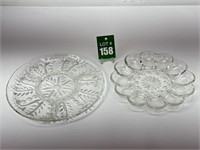 Federal Dot Serving Tray and MCM Deviled Egg Plate