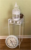 Metal Stand, Clock, Birdcage