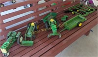 Diecast John Deere Tractors With Accessories,