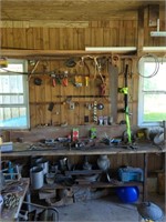 Collection of metal, tools, misc.