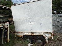 Steel Tandem Axle Box Trailer with Canopy