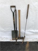 Flat Spade Shovel, Axe, etc.