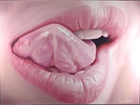 Original Jim Jackson Oil Painting Mouth