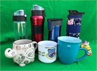 Mixed Lot Of Coffee Cups And Waterbottles