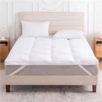 3 Inch White Goose Feather Mattress Topper