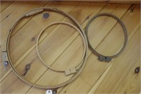 3 WOODEN EMBROIDERY HOOPS