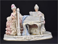 Large Dresden Porcelain Lace Figurine