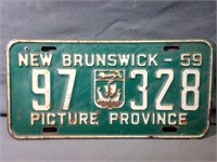 1959 New Brunswick License Plate