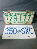 New Brunswick License Plate 1978 plus British